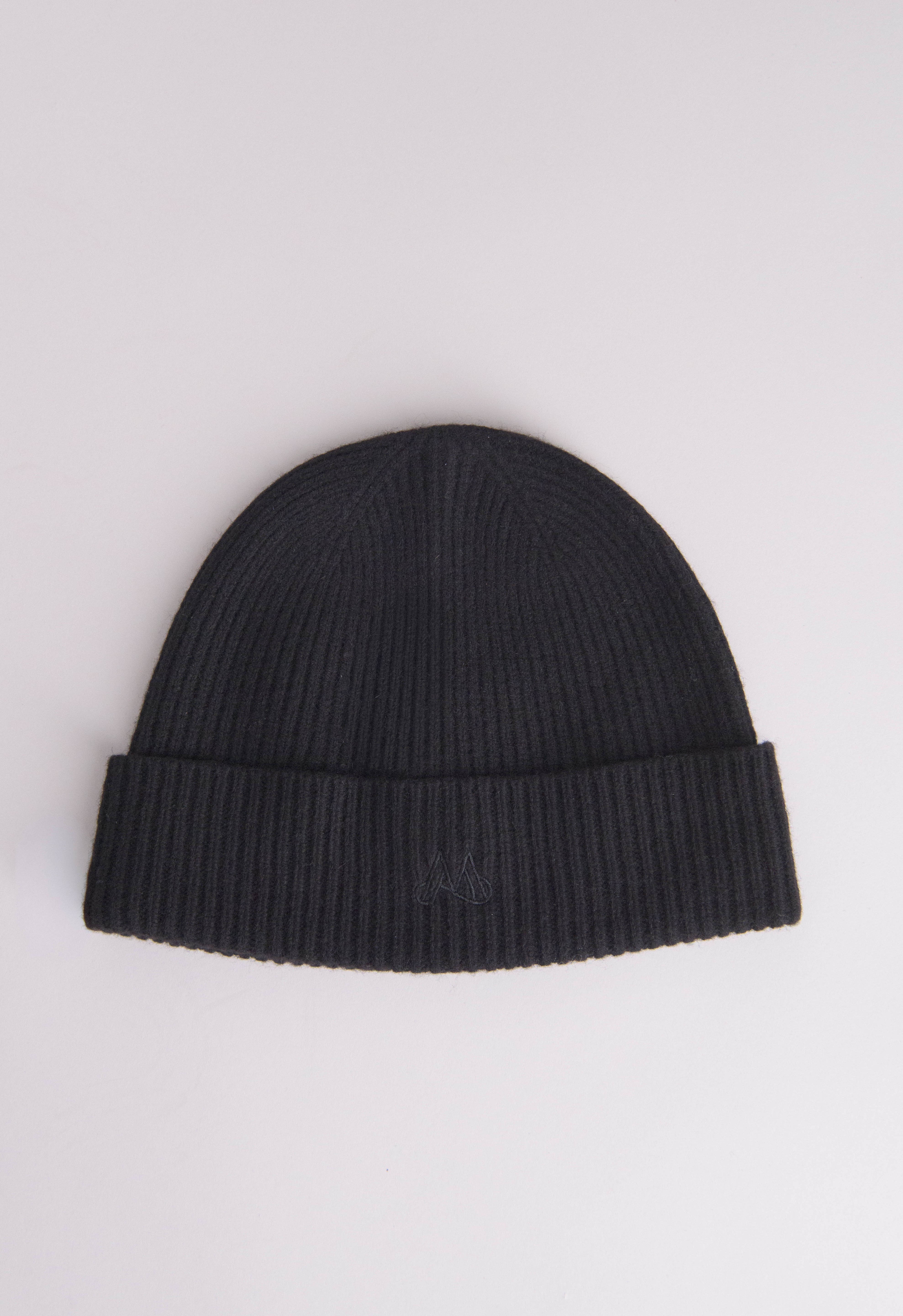 MAGGIORE 100% Merino Wool Beanie Black - MAGGIORE